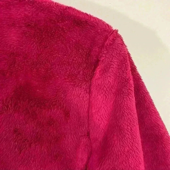Merrell Magenta Fleece Full Zip Fuzzy Crop Neck Jacket Size M - Picture 15 of 16